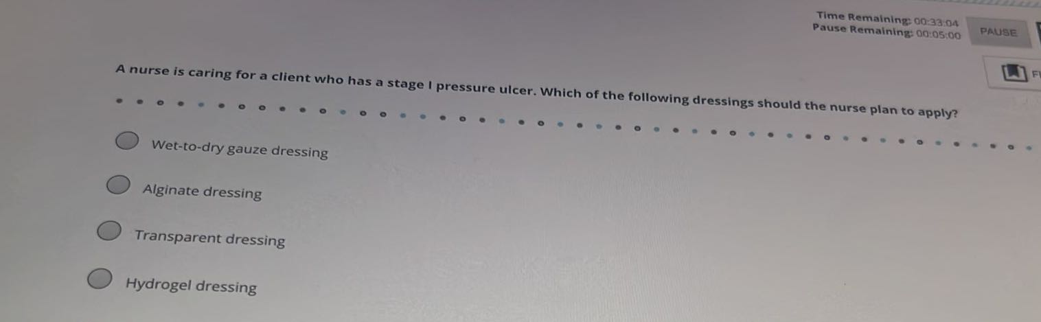 Time Remaining: 00:33:04 Pause Remaining: