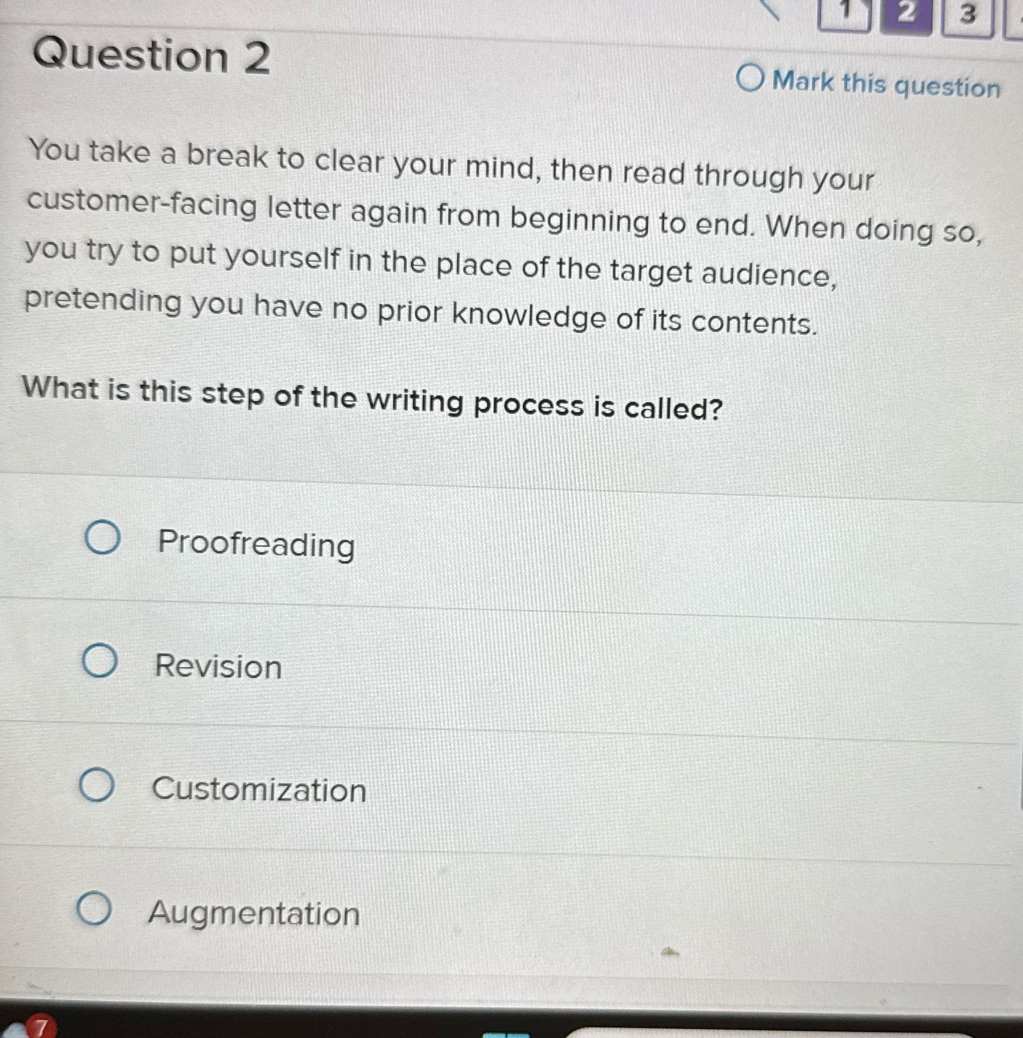 \\ WELL Question 2 O Mark this question You take
