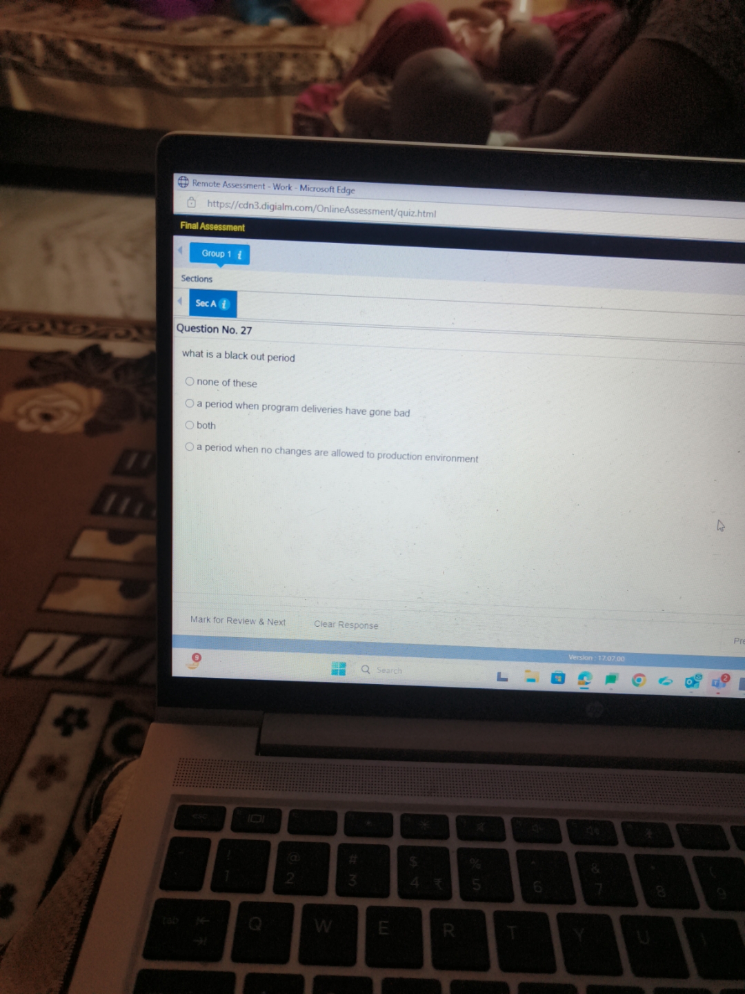 Remote Assessment - Work - Microsoft Edge