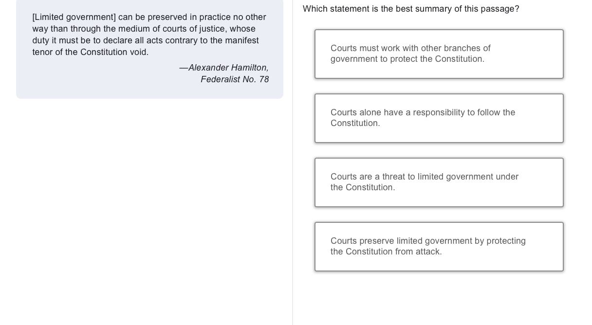 answer [Limited government] can be preserved in