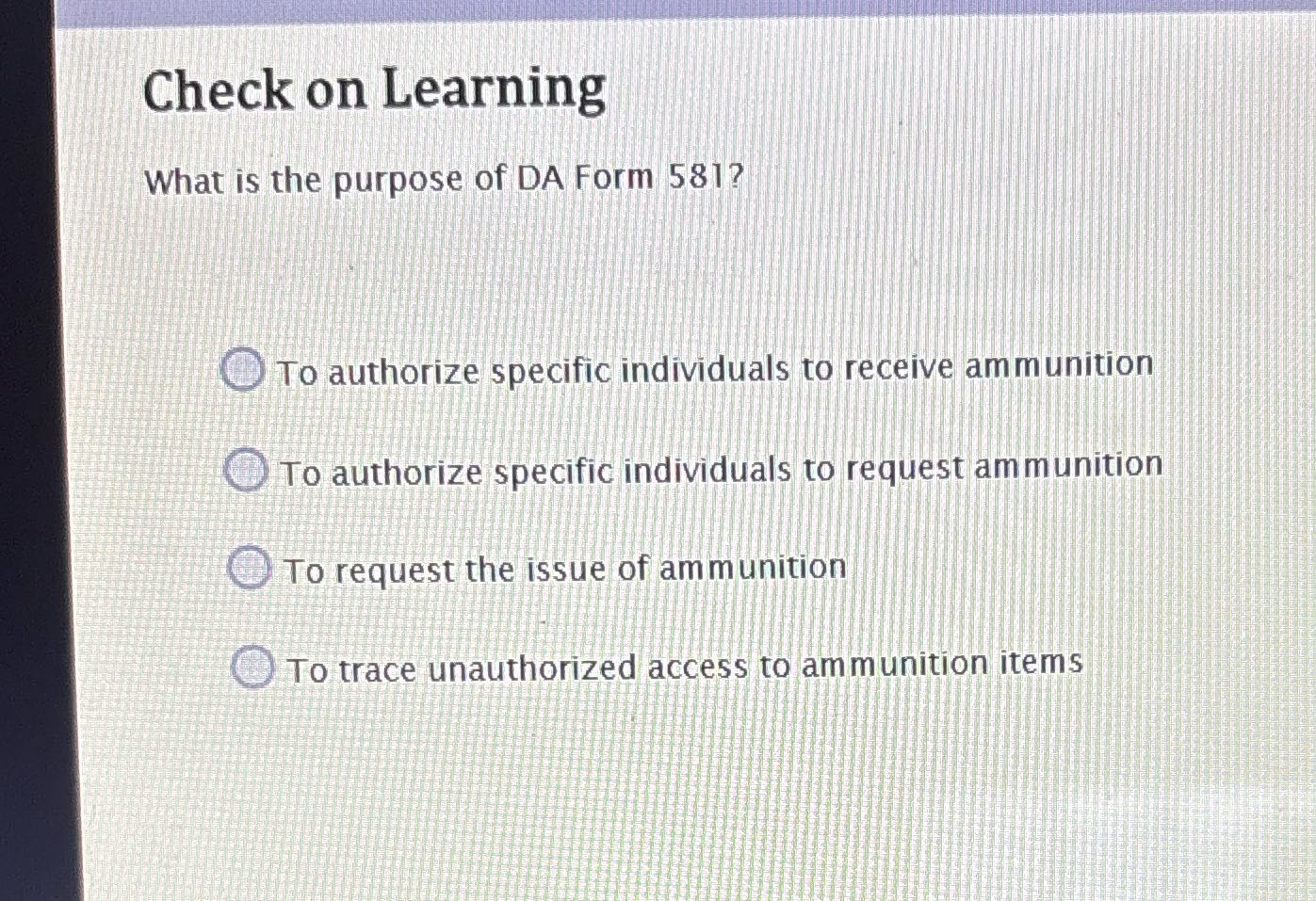 ? Check on Learning What is the purpose of DA