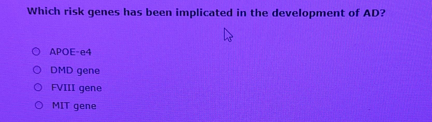 Which risk genes has been implicated in the