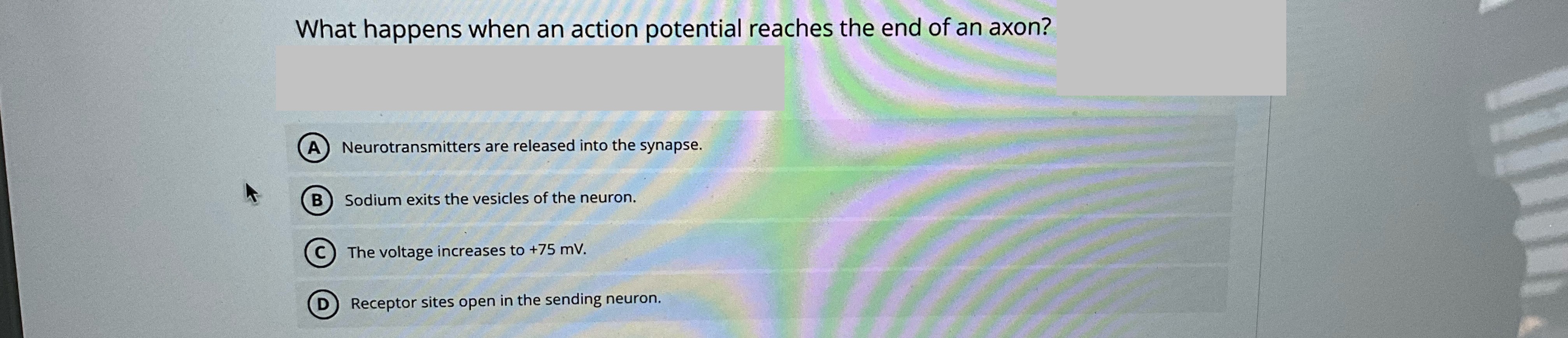 Answer What happens when an action potential