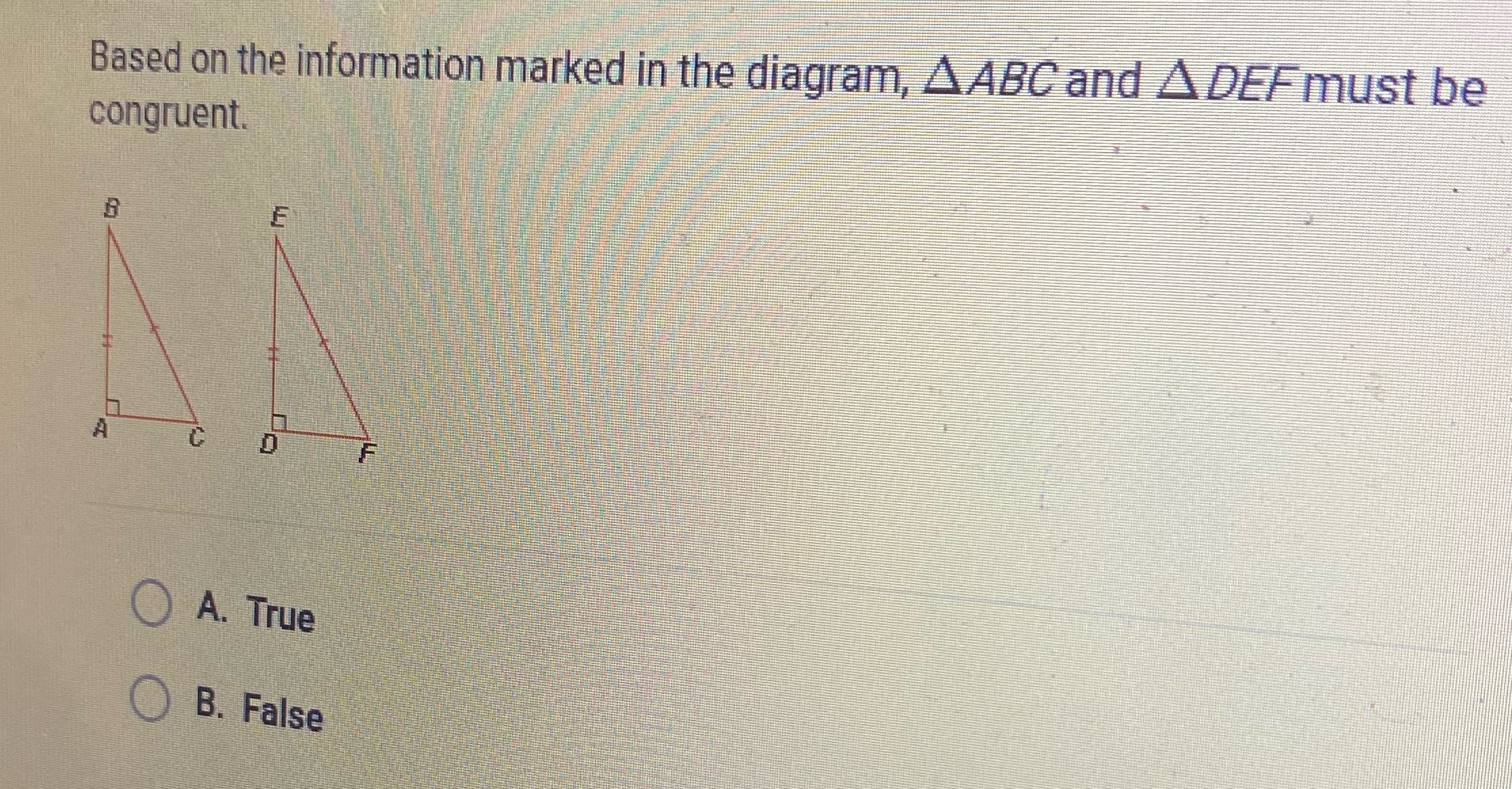 Based on the information marked in the diagram, A