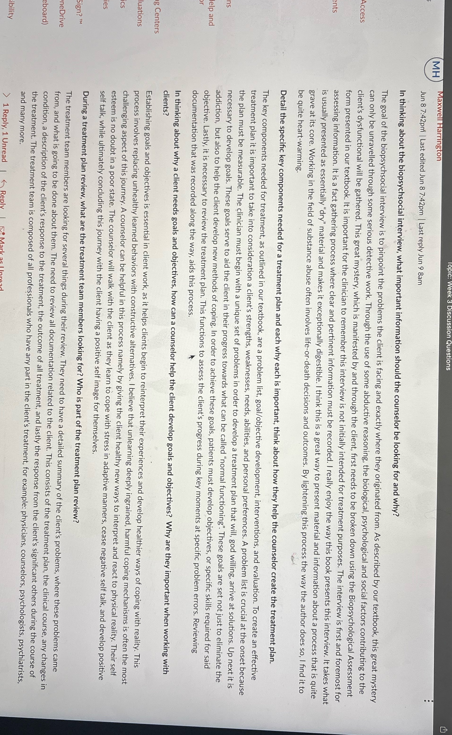 What would be a good response answer to this