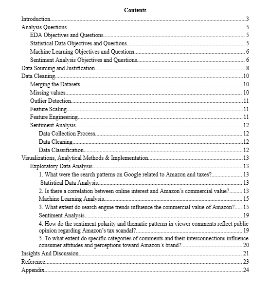 Generate an analysis road map similar to the one