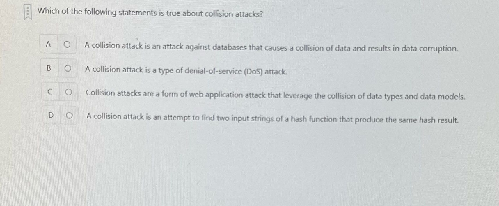 Which of the following statements is true about