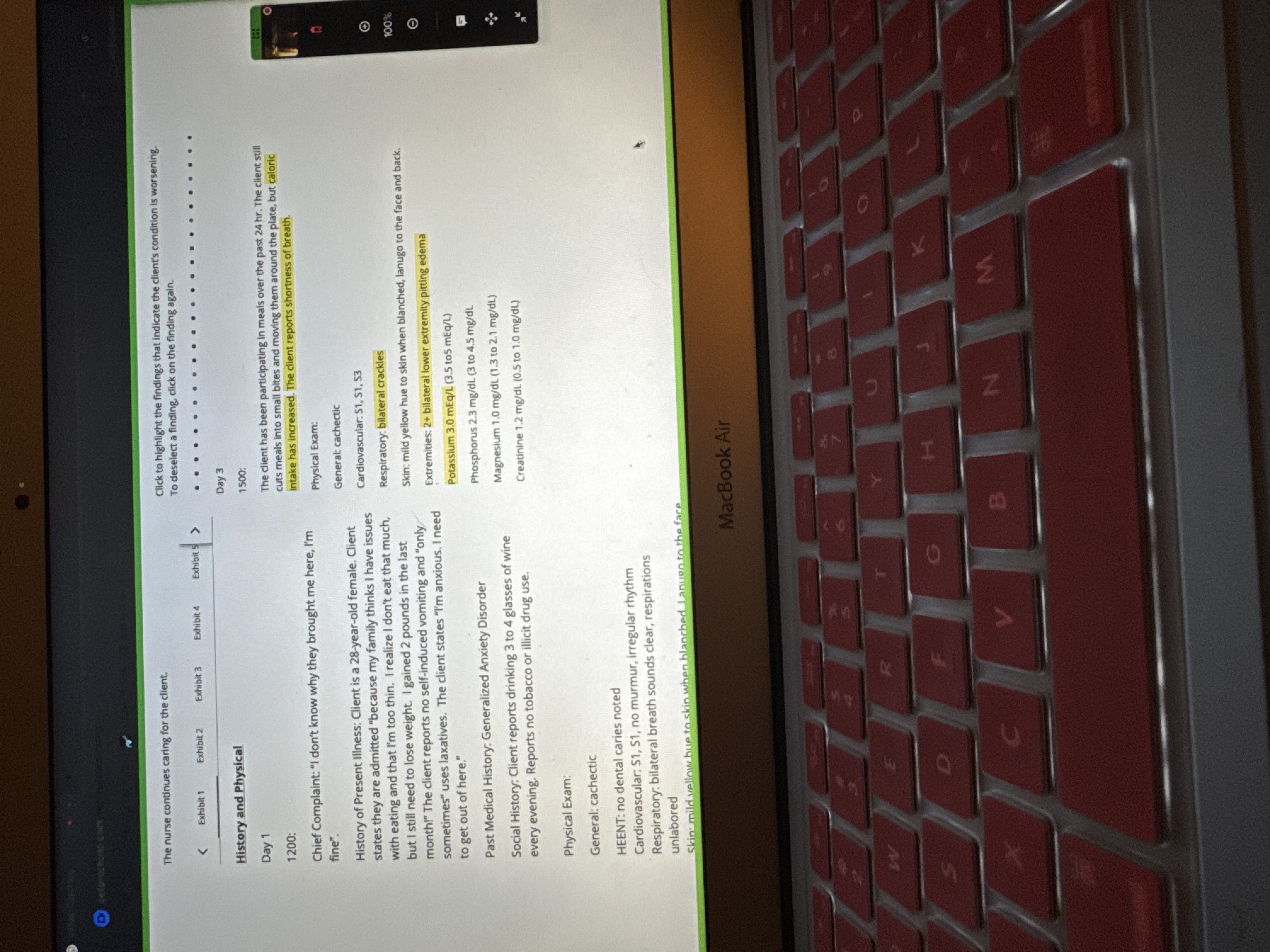 . The nurse continues caring for the client.