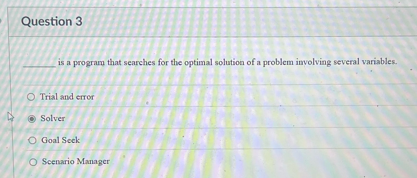 Question 3 is a program that searches for the