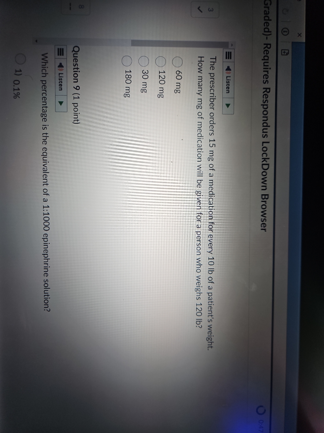 X Graded)- Requires Respondus LockDown Browser