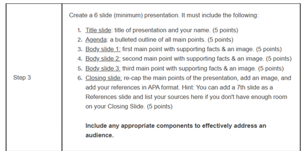 ENG2150 Designing a Presentation In this