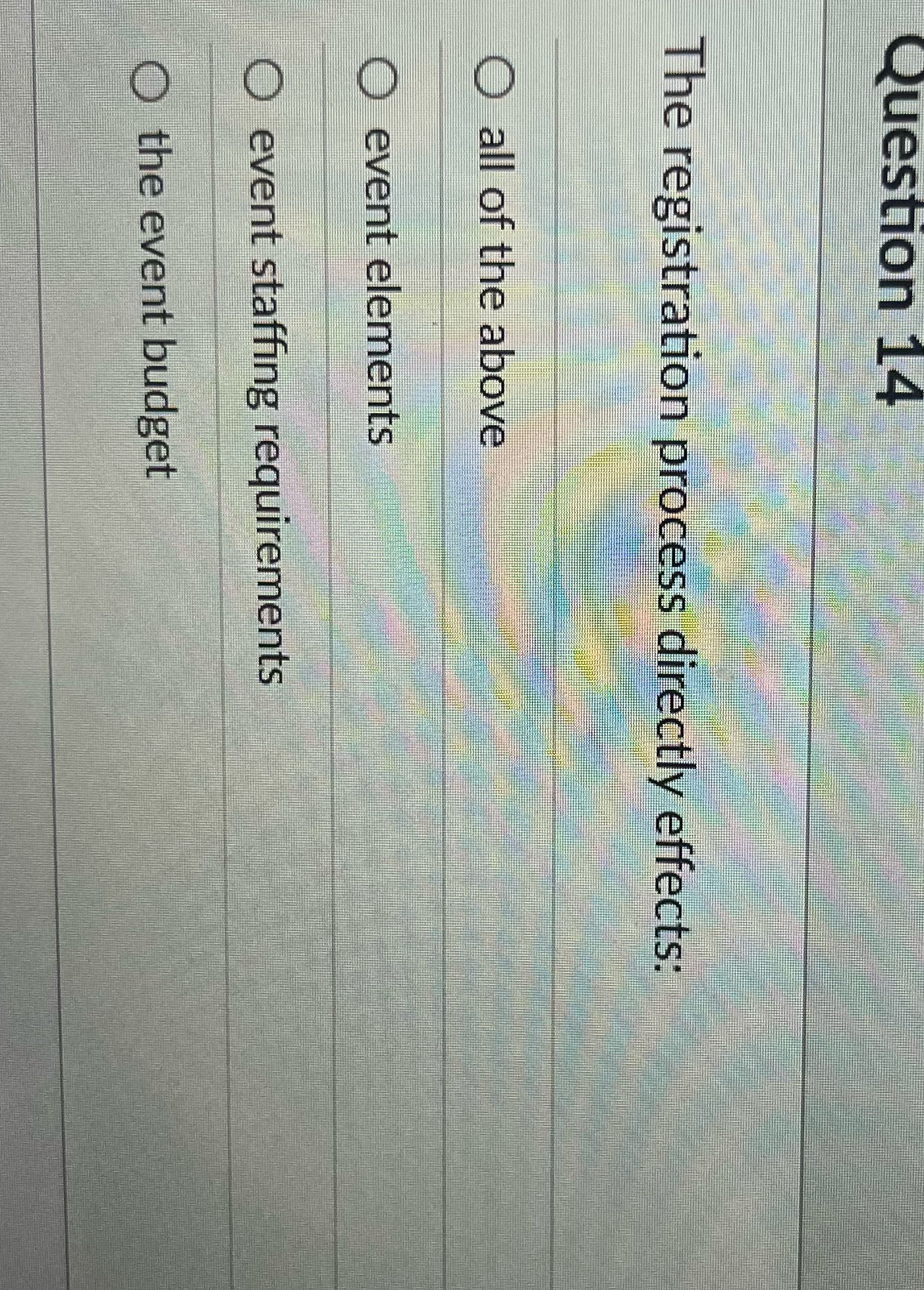 Answer Question 14 The registration process