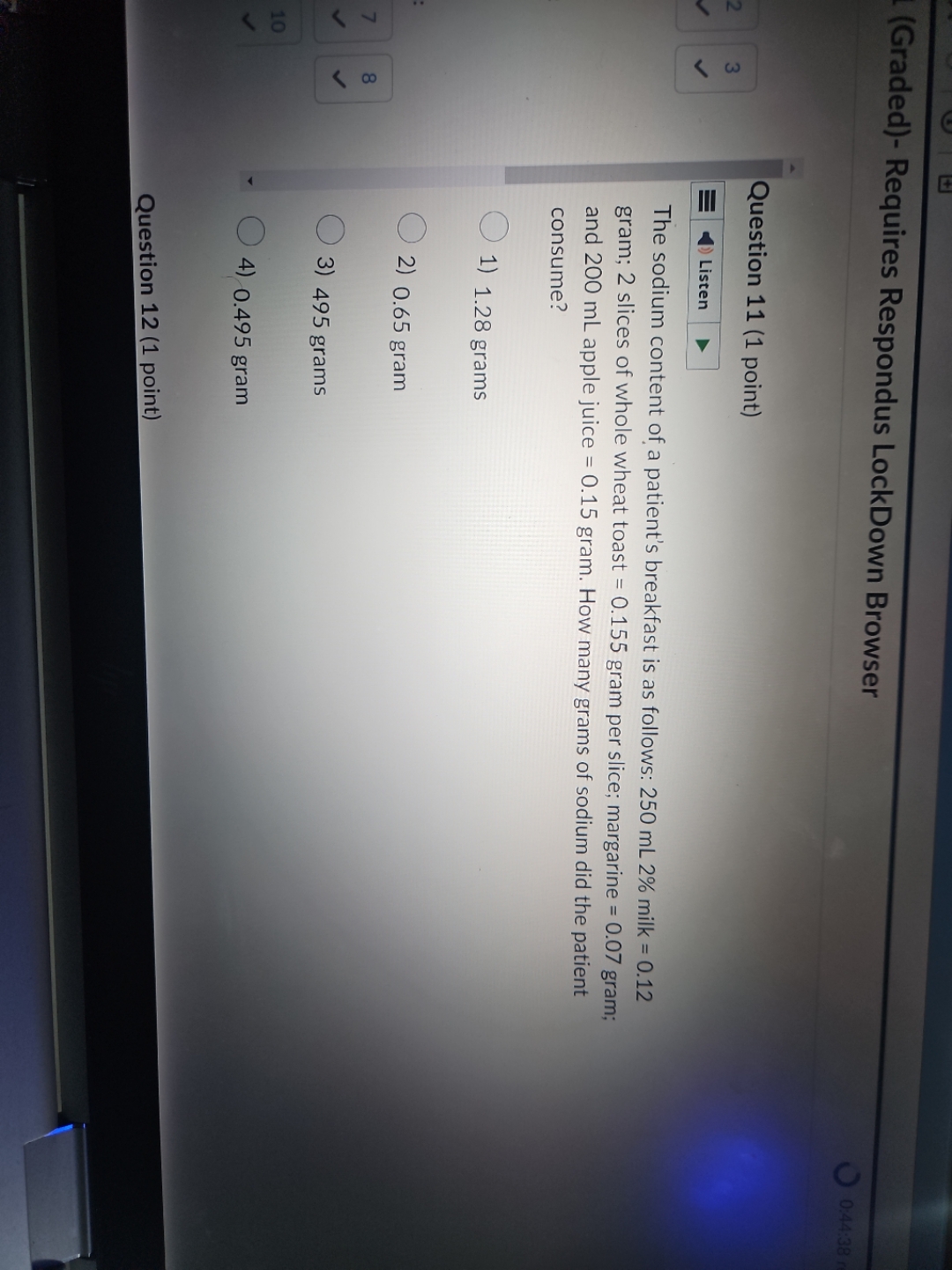 (Graded)- Requires Respondus LockDown Browser