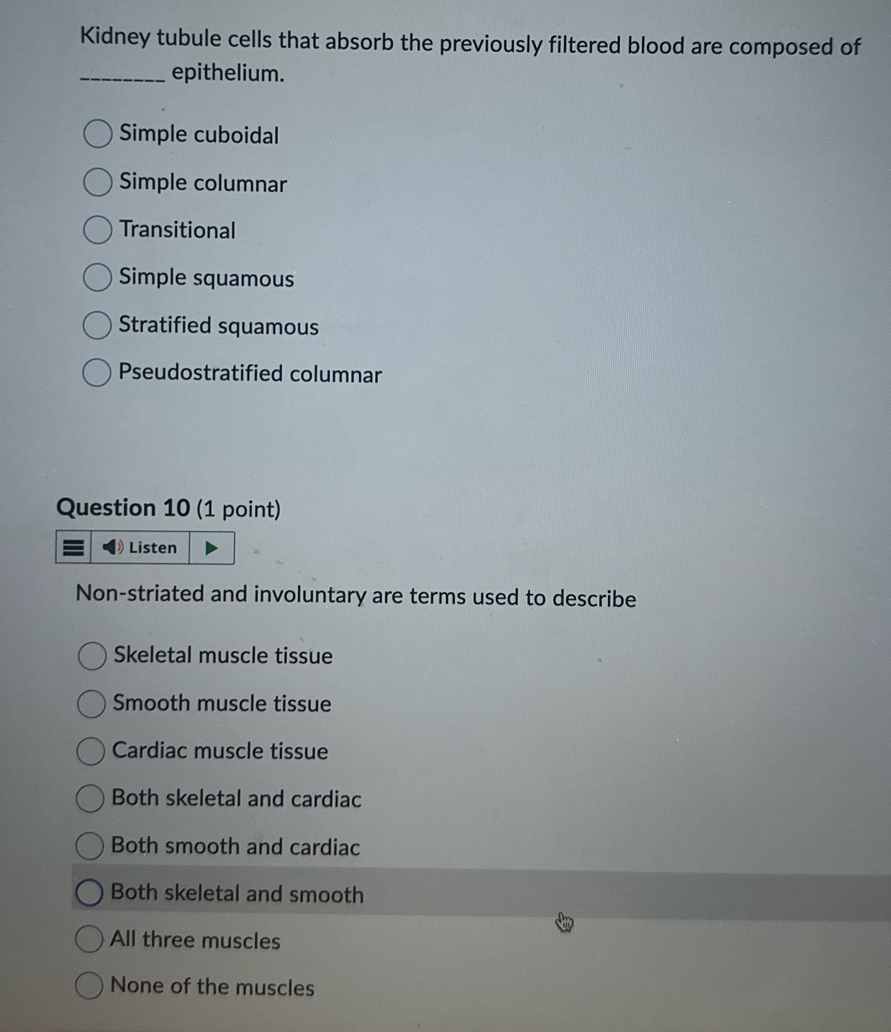 Kidney tubule cells that absorb the previously