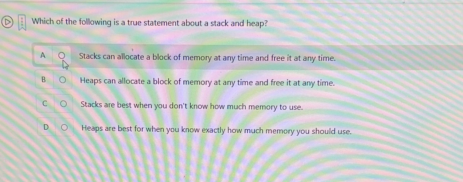 Which of the following is a true statement about