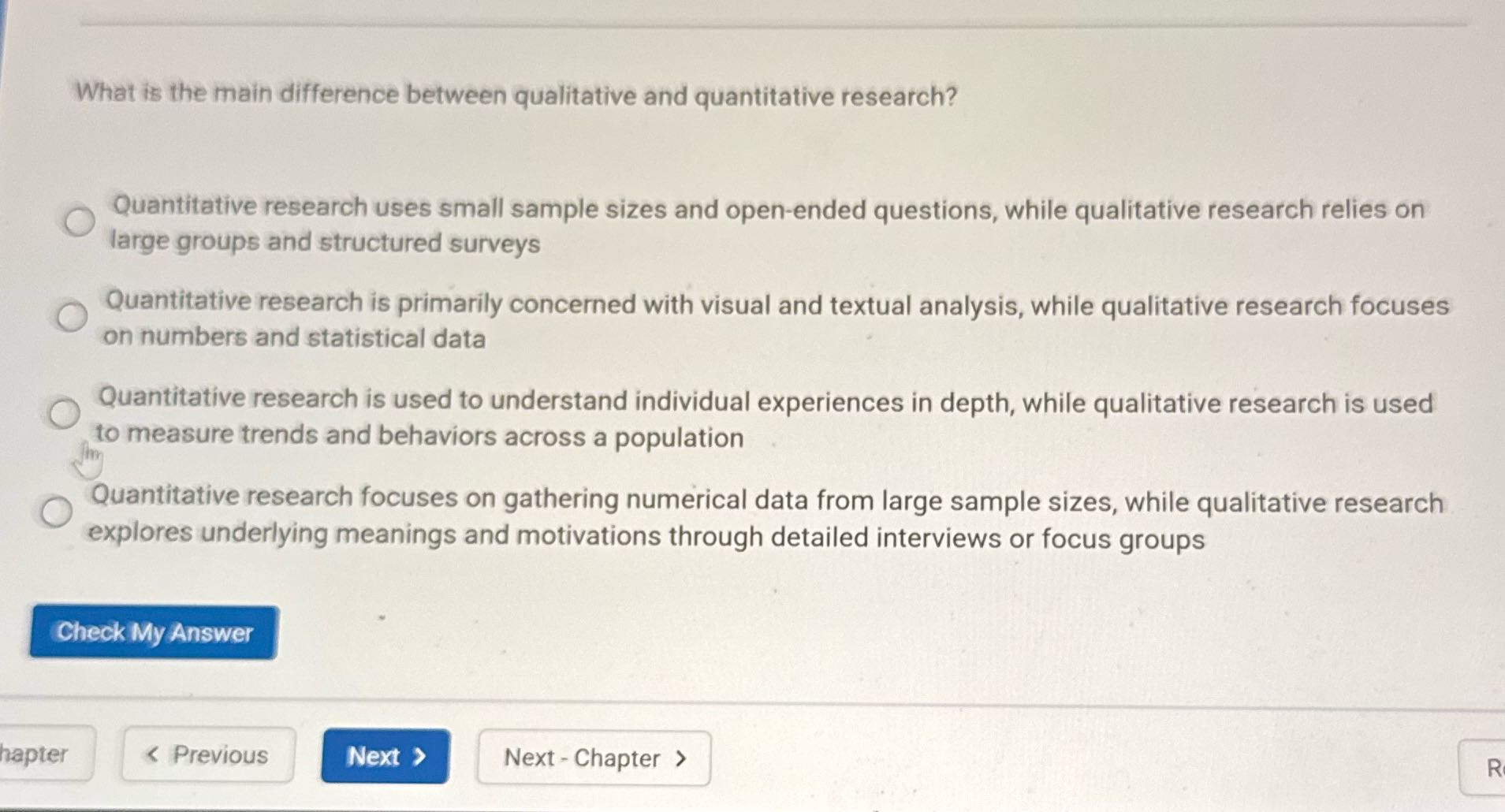 What is the main difference between qualitative