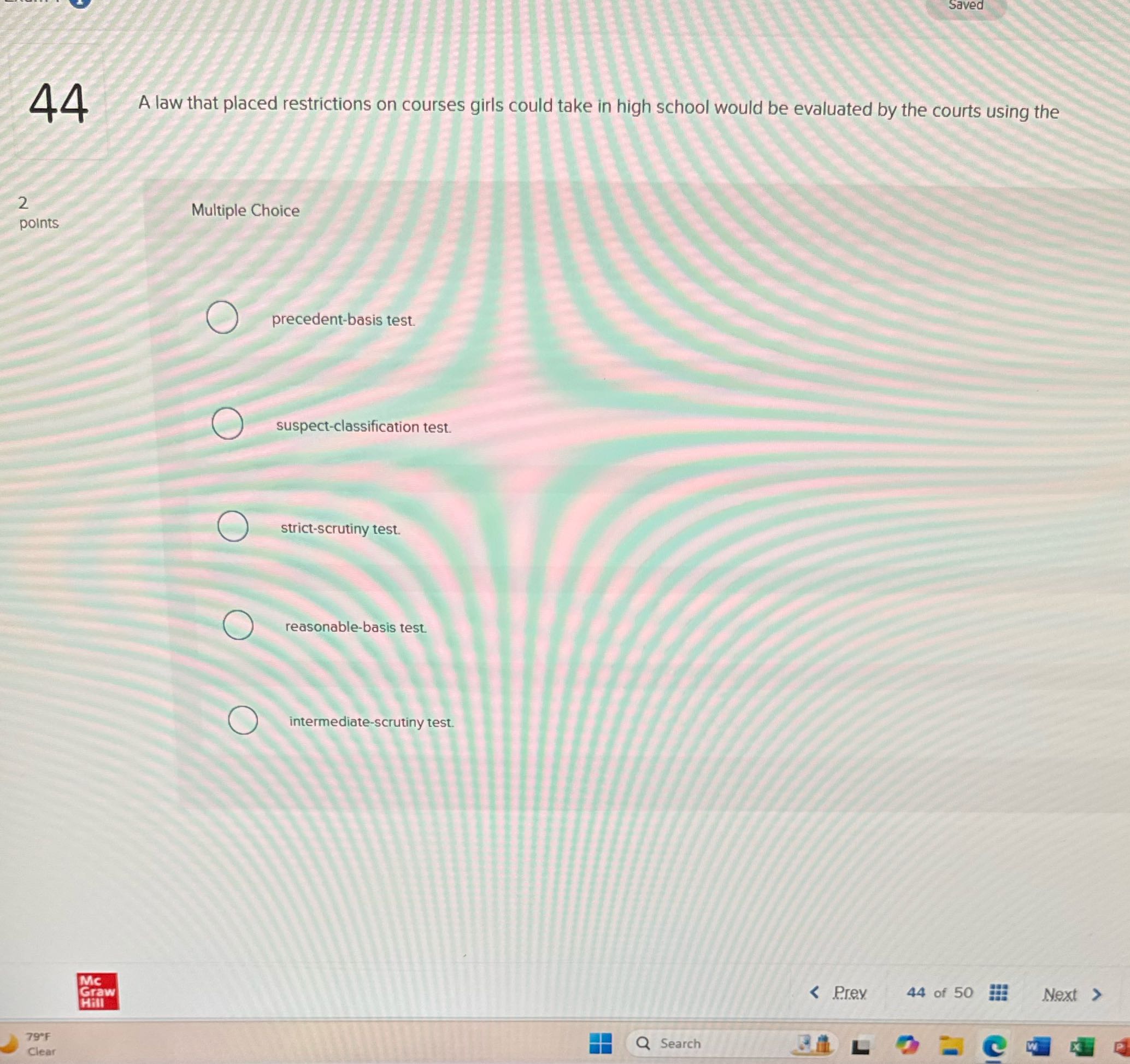 44 A law that placed restrictions on courses