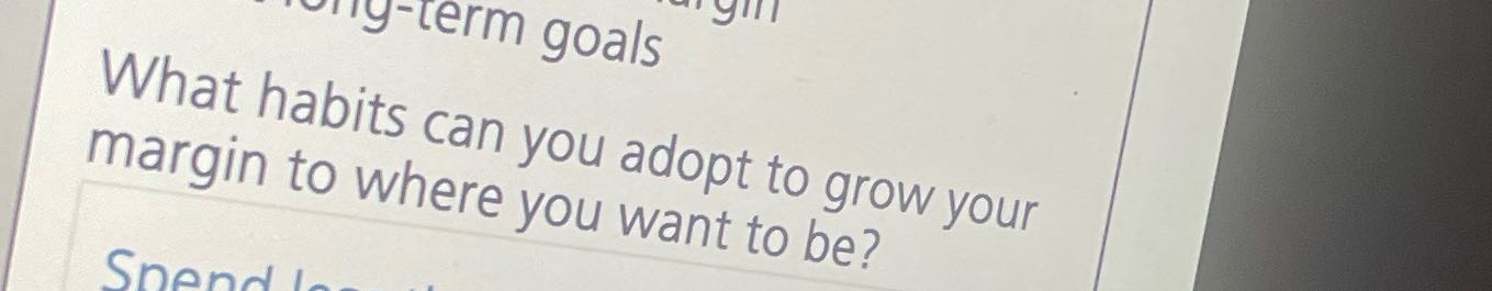 rg-term goals What habits can you adopt to grow