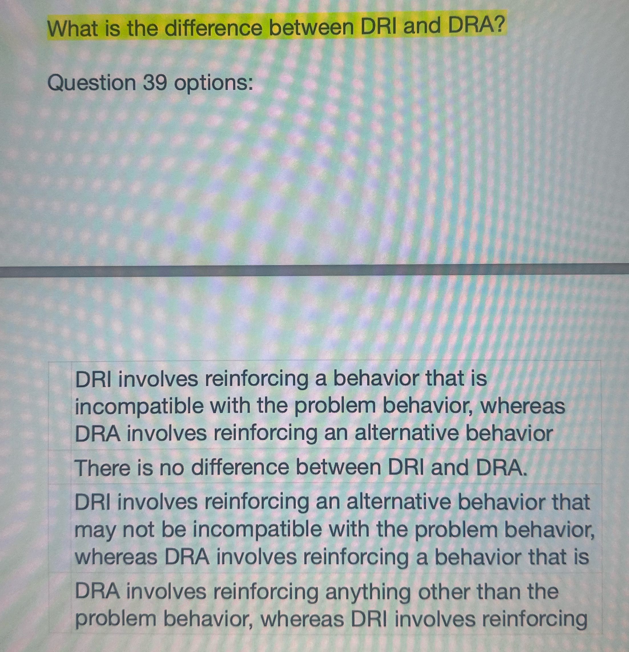 What is the difference between DRI and DRA?