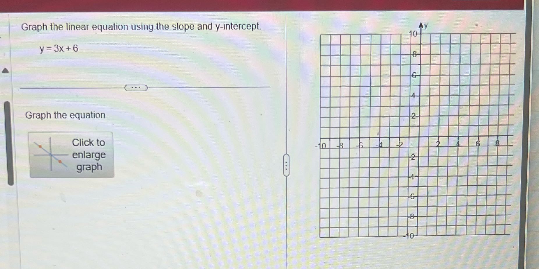 _ Graph the linear equation using the slope and