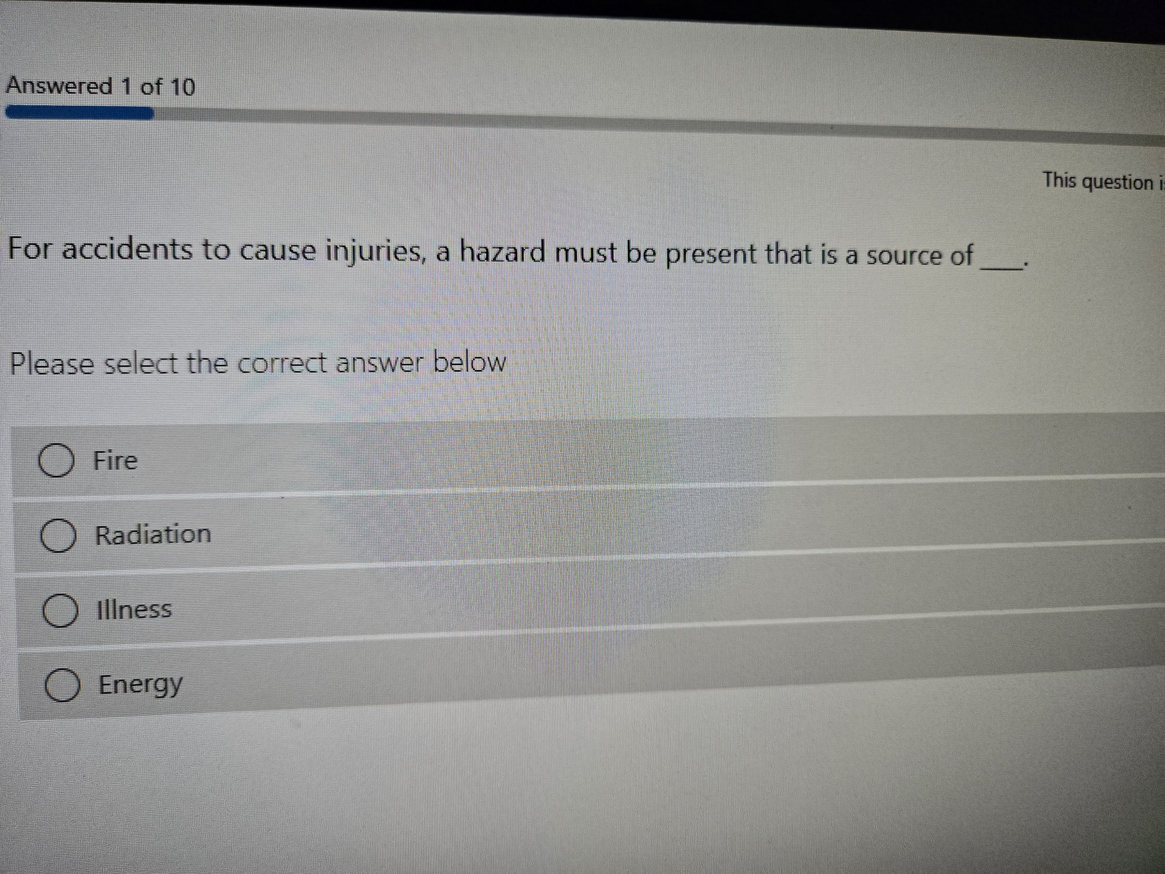 answer Answered 1 of 10 This question For