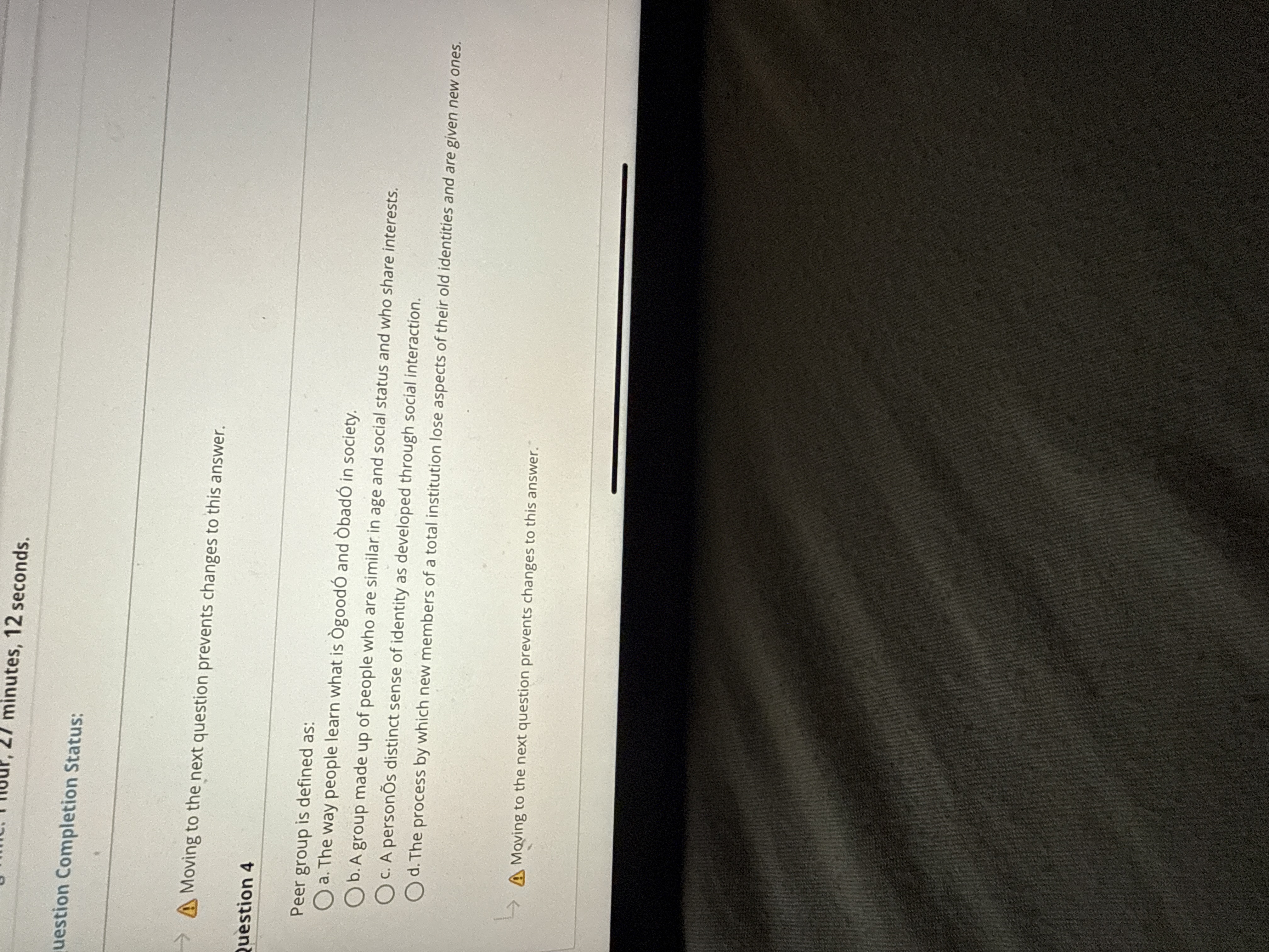 K r, 27 minutes, 12 seconds. uestion Completion