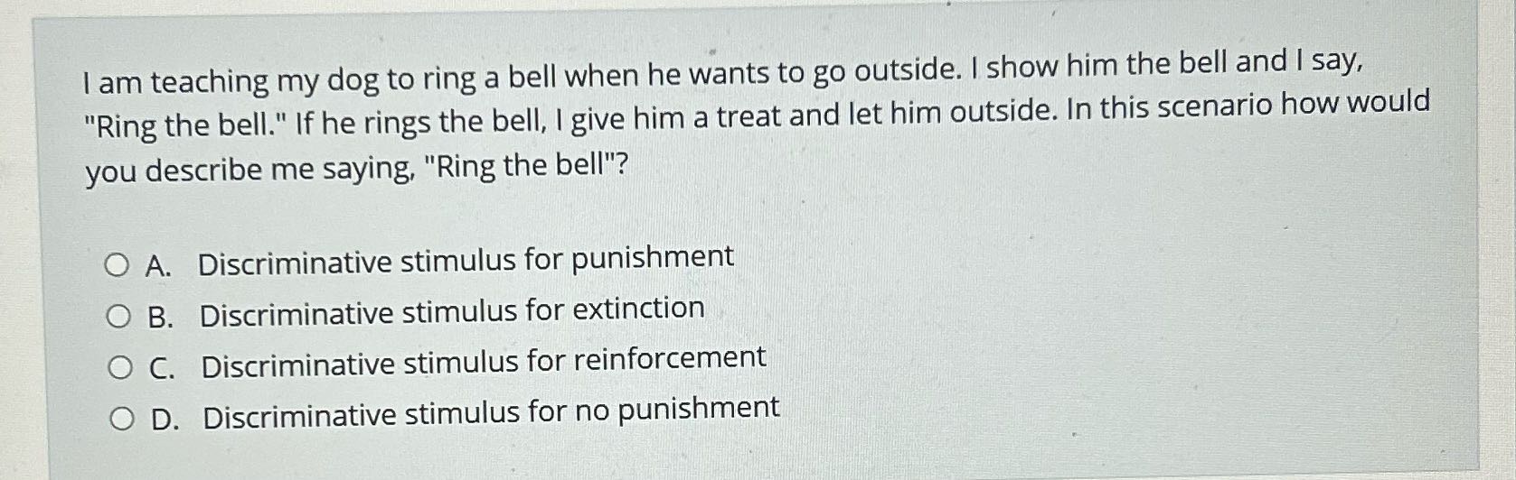 Resolve I am teaching my dog to ring a bell when