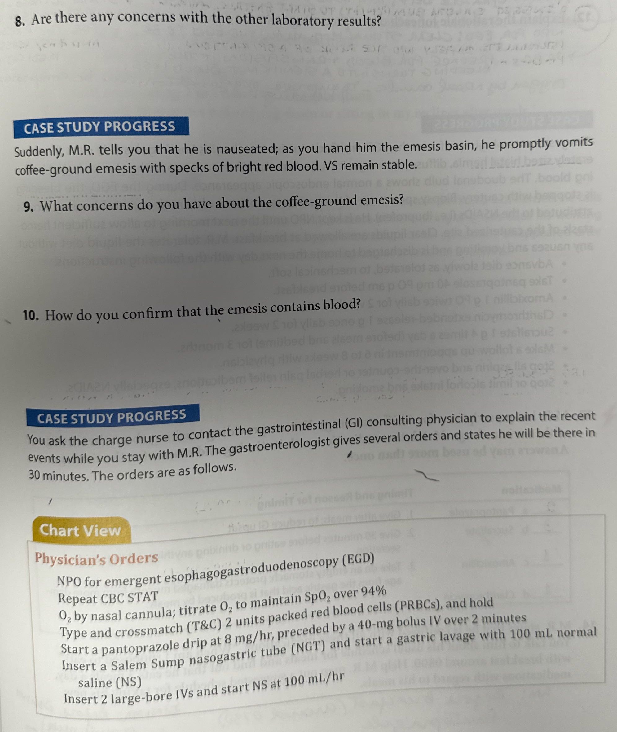 8. Are there any concerns with the other