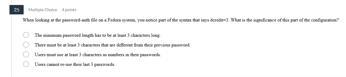 correct answer Multiple Choice 4 points When
