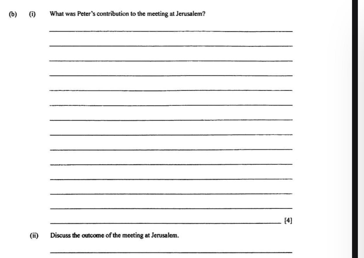 Make it simple (i) What was Peter's