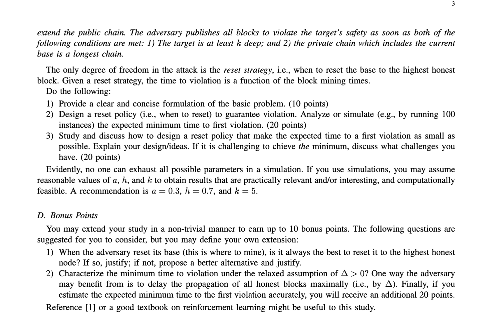 II. PROBLEM 2. QUICKEST VIOLATION (50 POINTS) In