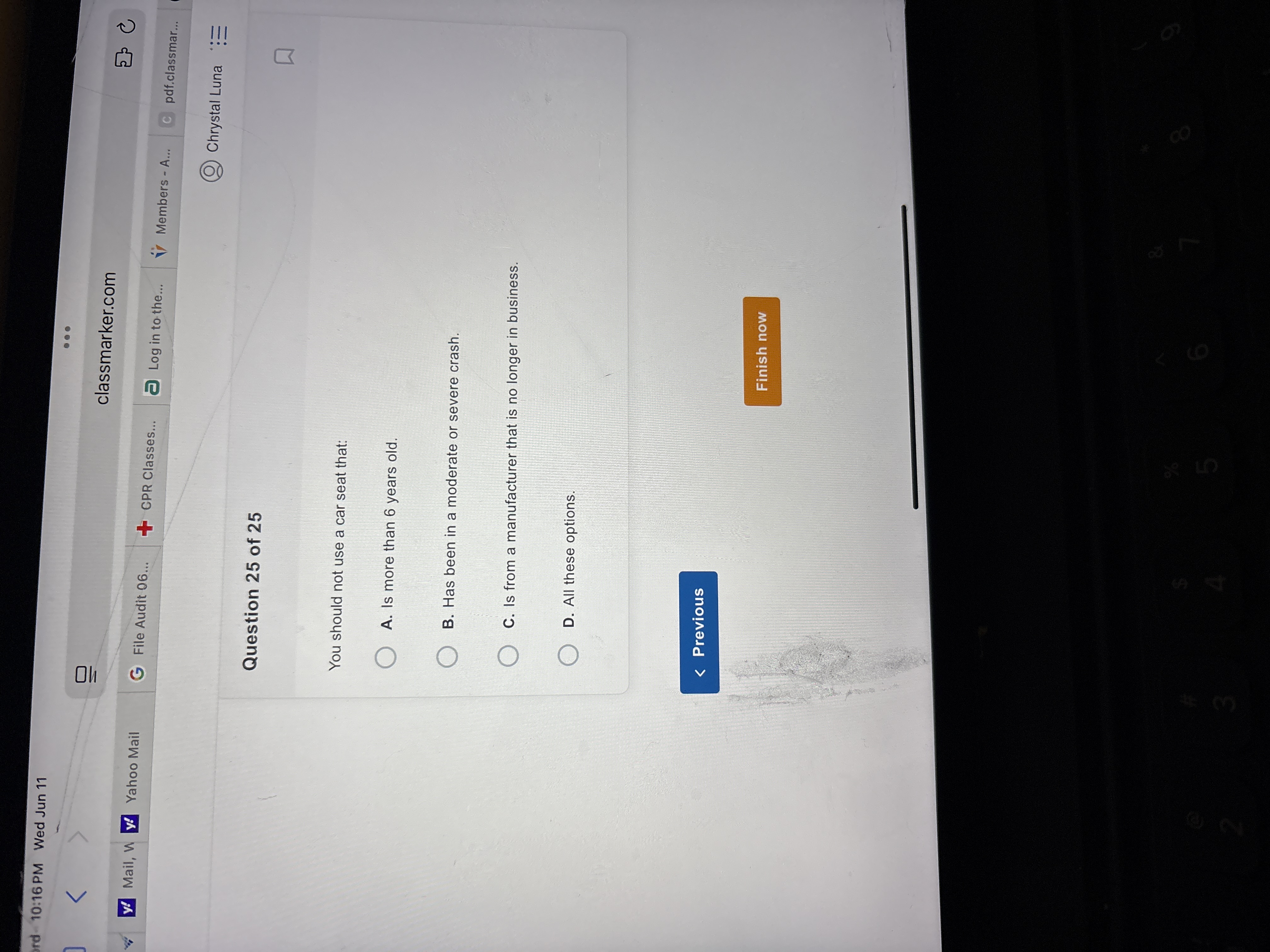 Answer rd 10:16 PM Wed Jun 11 . . . 2