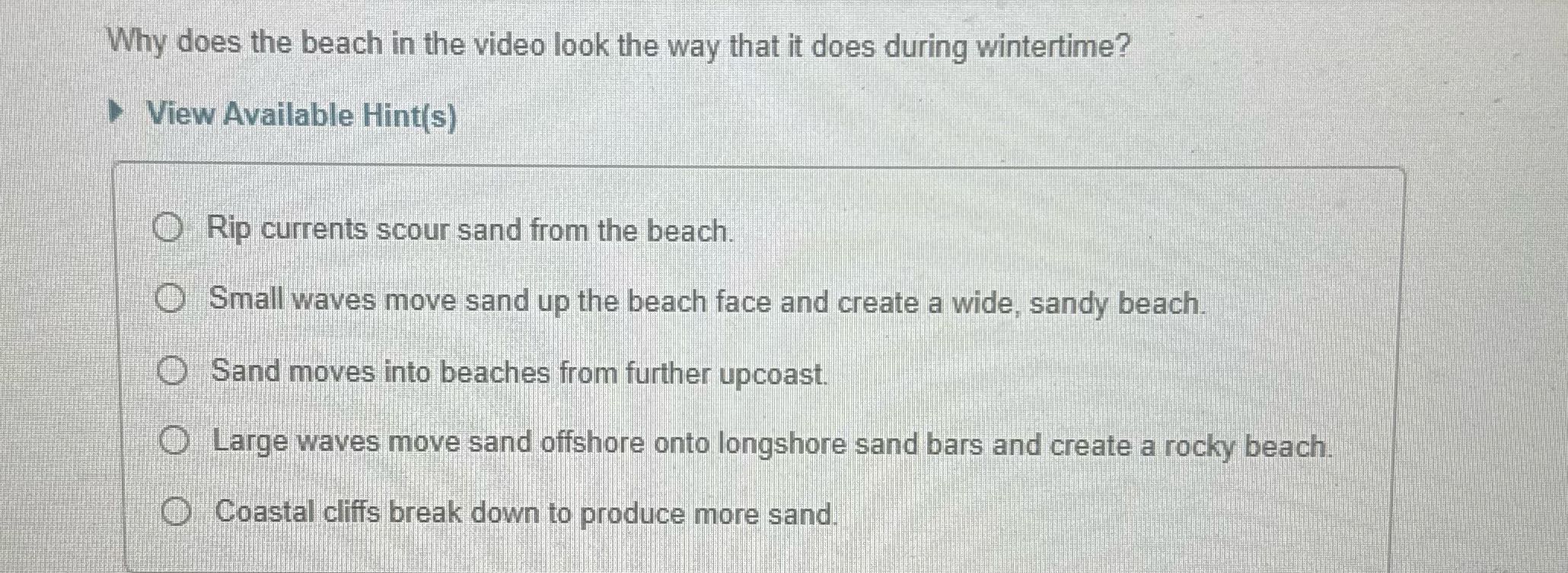 ? Why does the beach in the video look the way