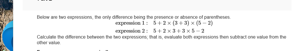 answer Below are two expressions, the only