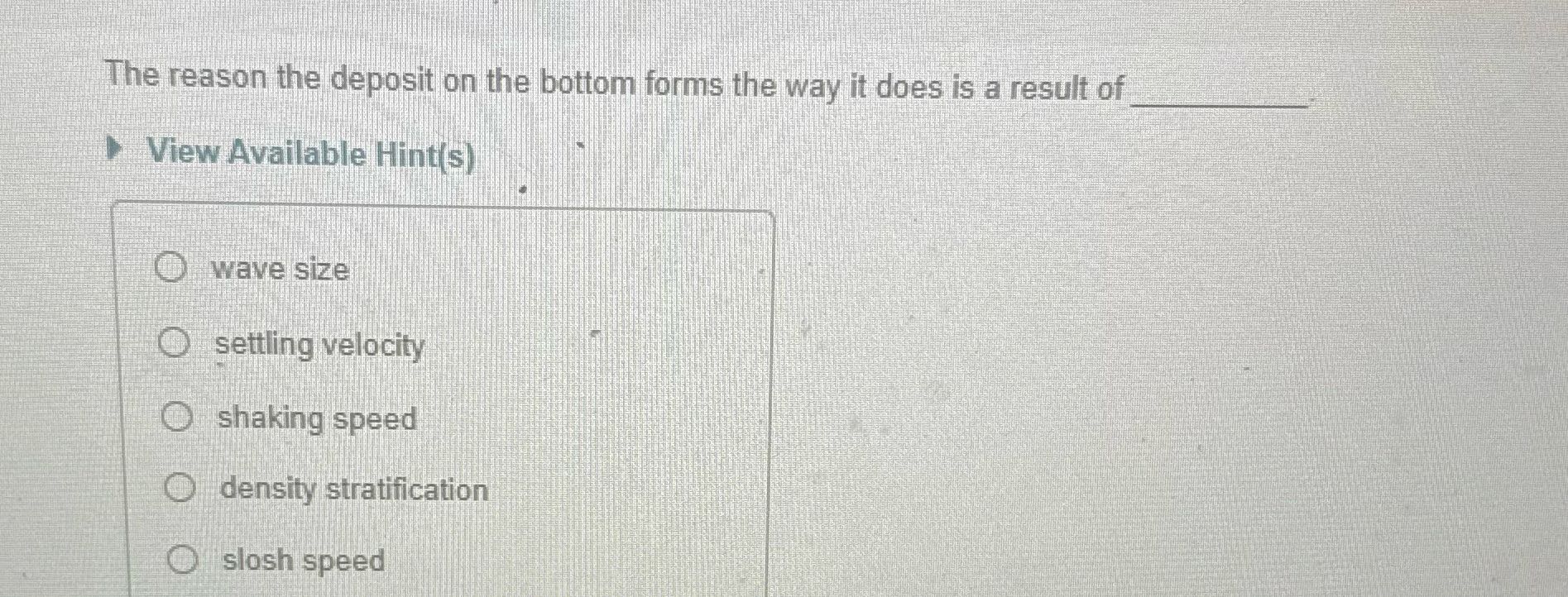 ? The reason the deposit on the bottom forms the