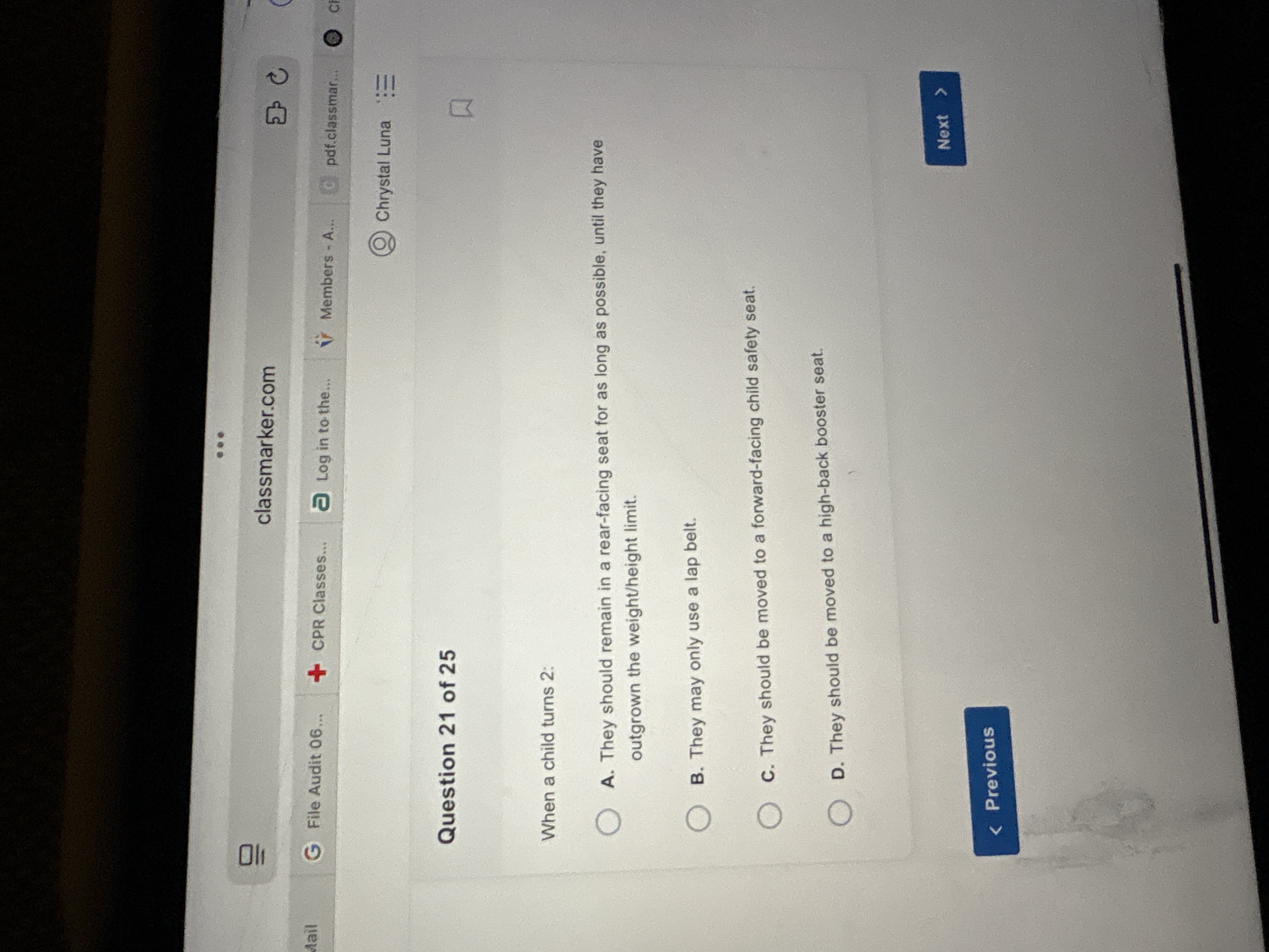 Answer classmarker.com Mail G File Audit 06... +