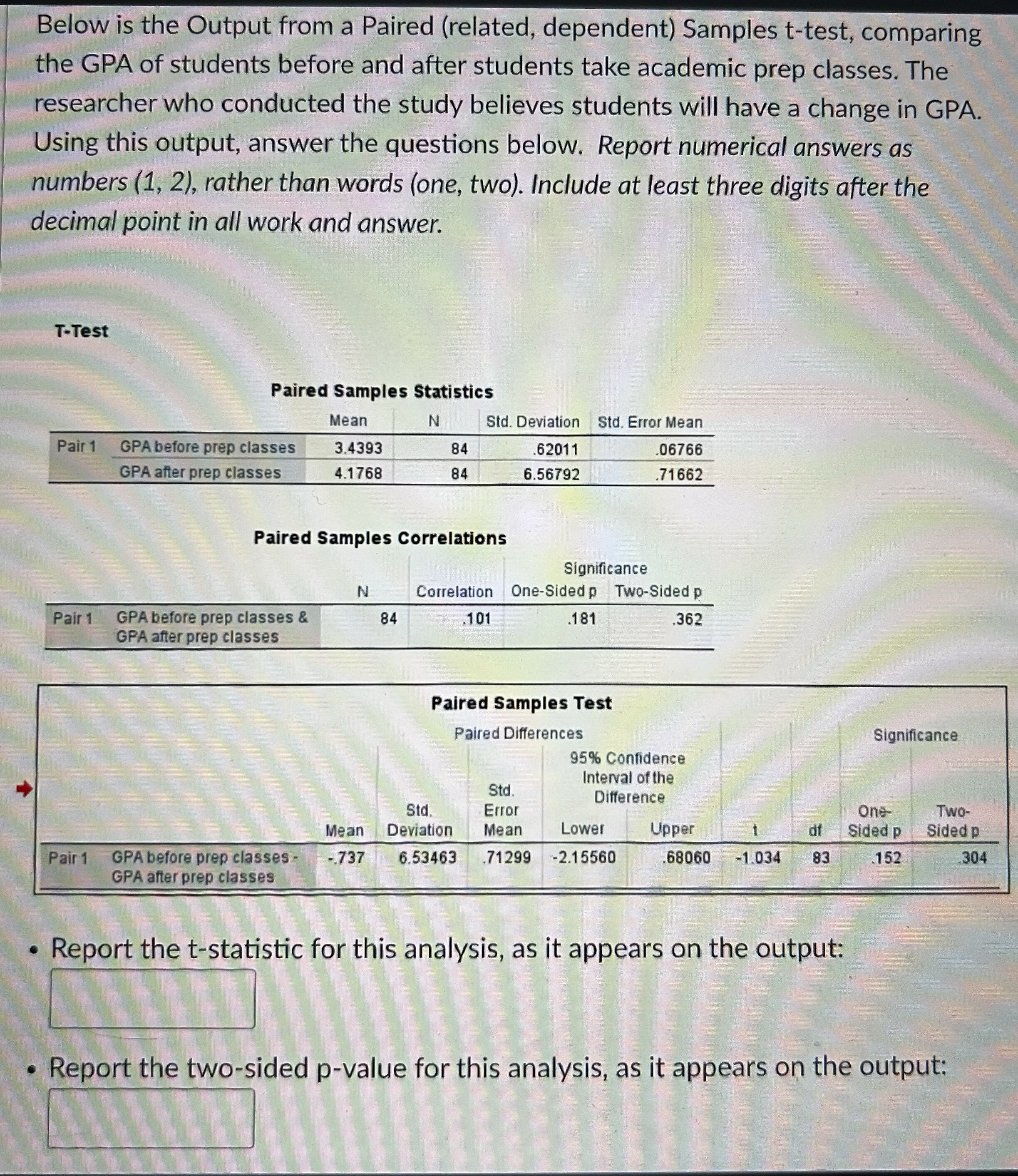 Is the p value bigger or smaller than .05