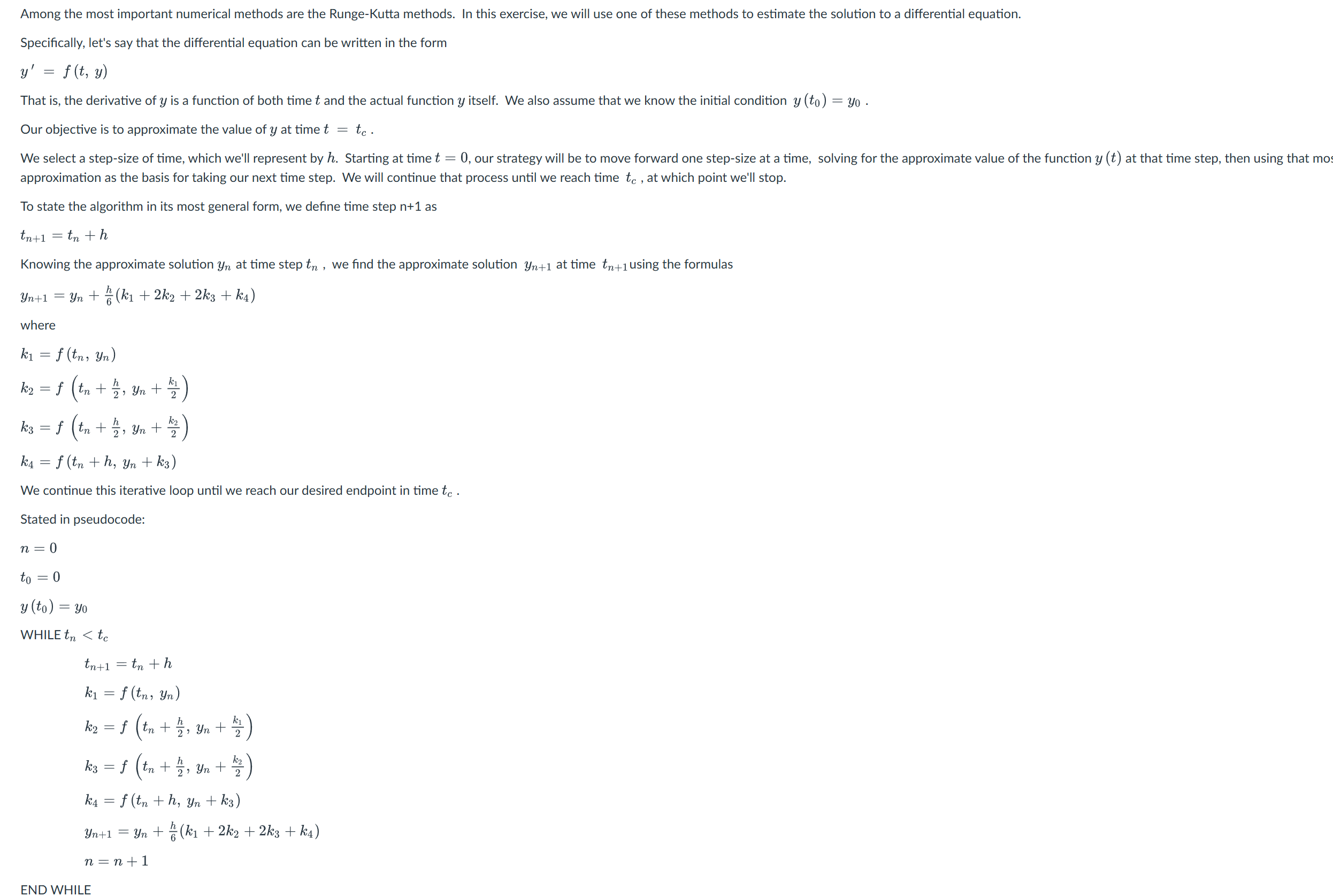 Among the most important numerical methods are