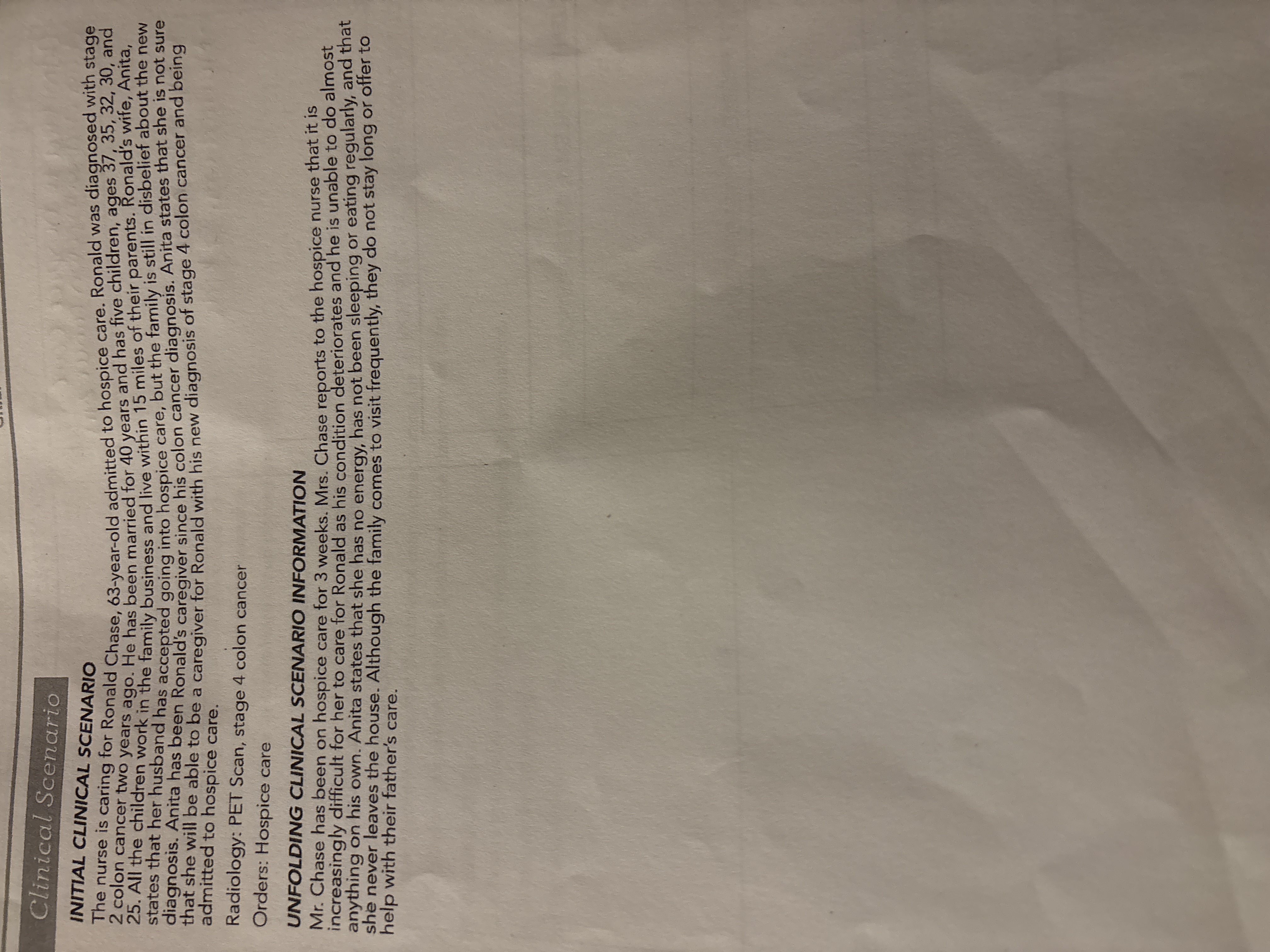 3 client problems and interventions for each