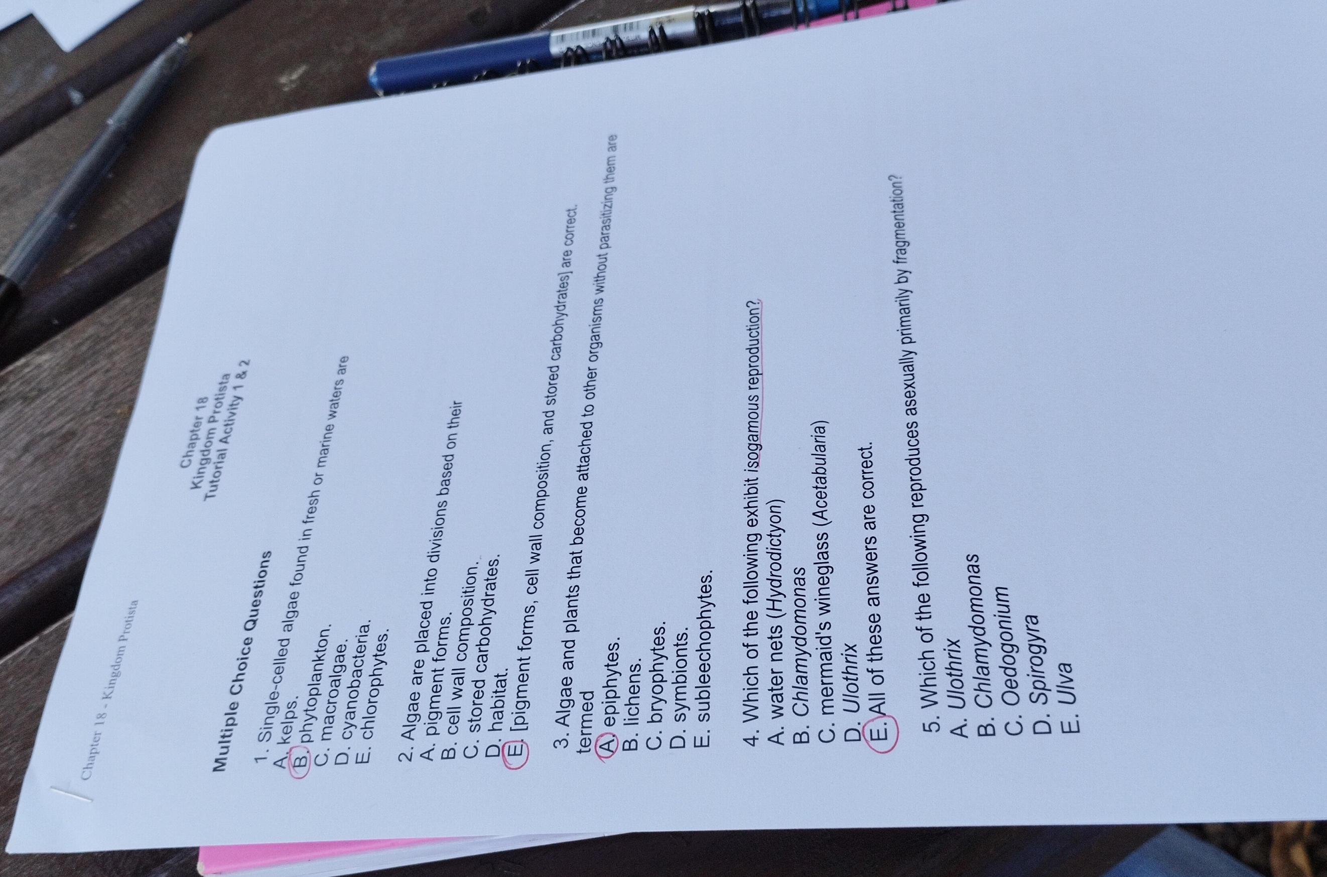 Solve it Chapter 18 - Kingdom Protista Chapter 18