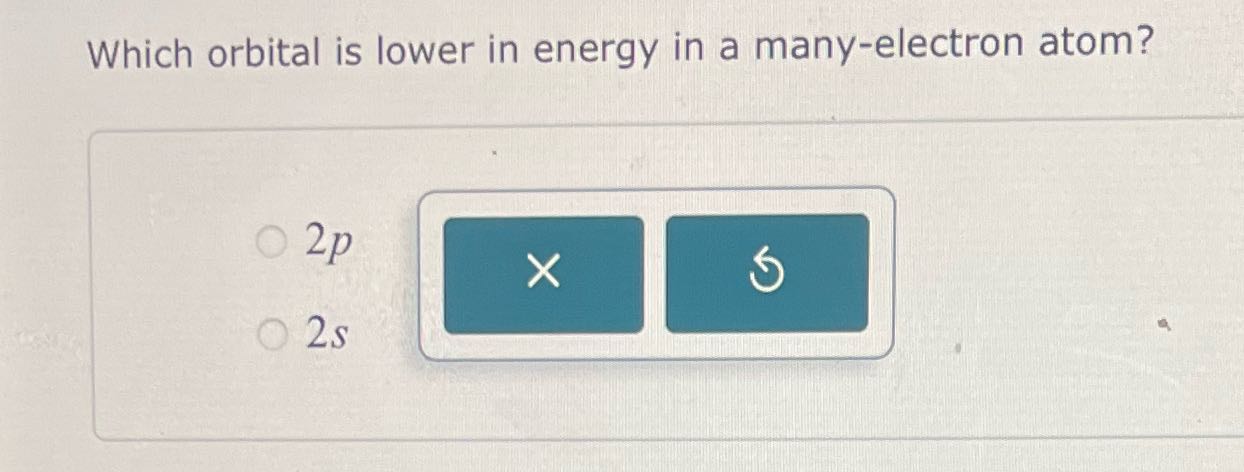 Which orbital is lower in energy in a