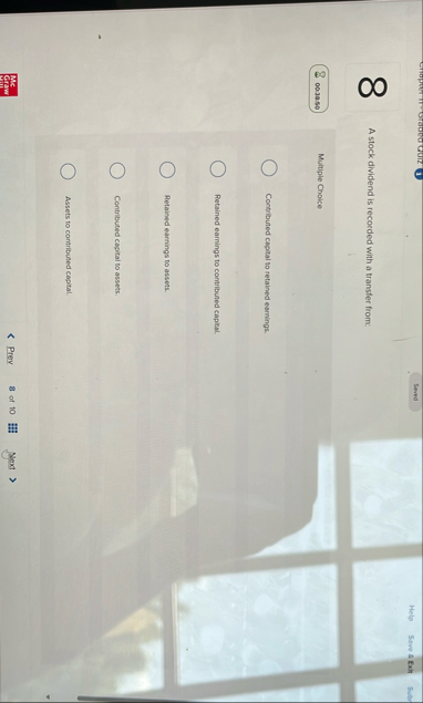 A stock dividend is recorded with a transfer