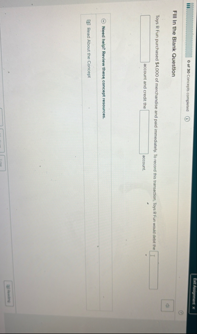 Ext Avaignment O of 3 0 Concepts completed FIII