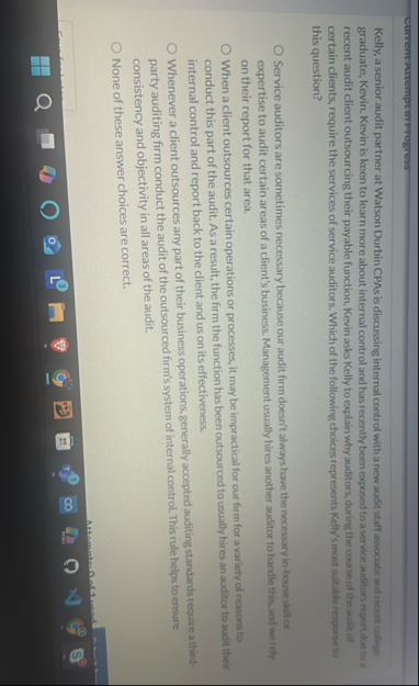 Currenchetempenypogress Kelly, a senior audit