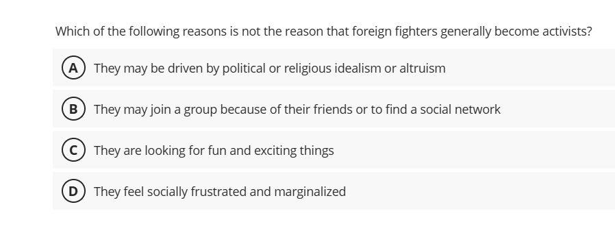 Which of the following reasons Is not the reason