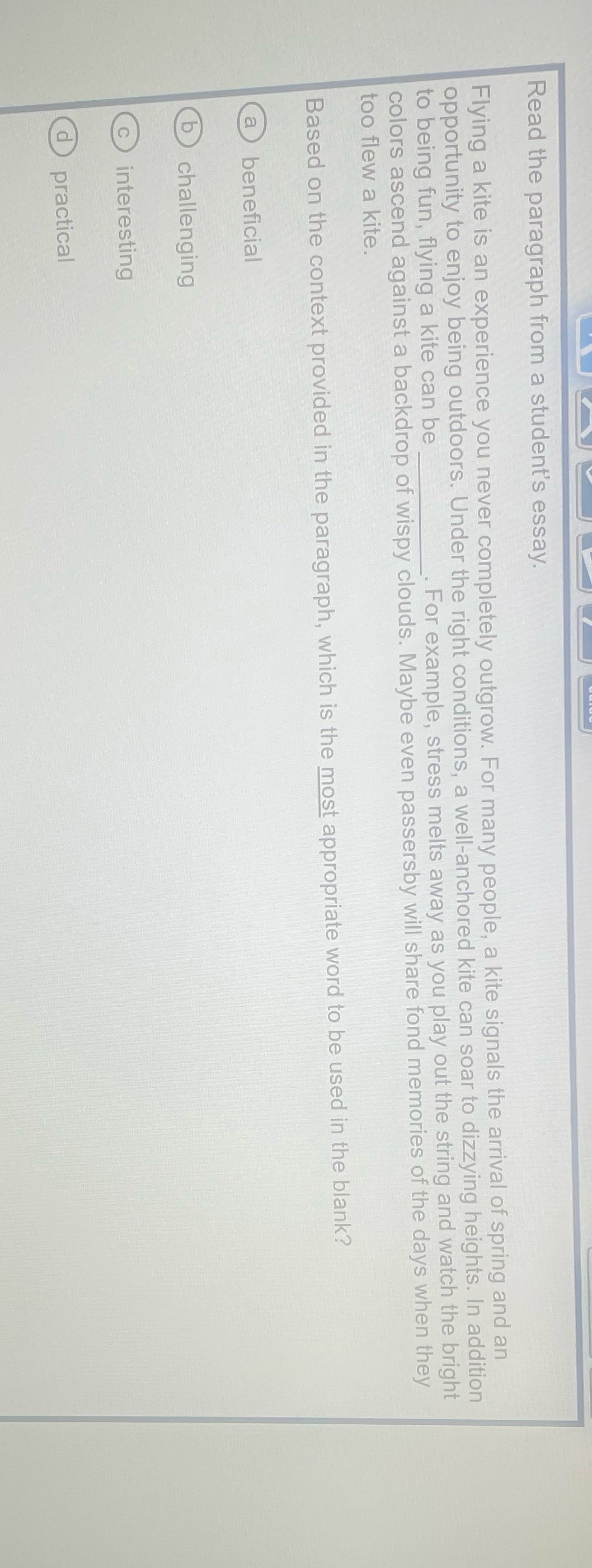 Solve Read the paragraph from a student's