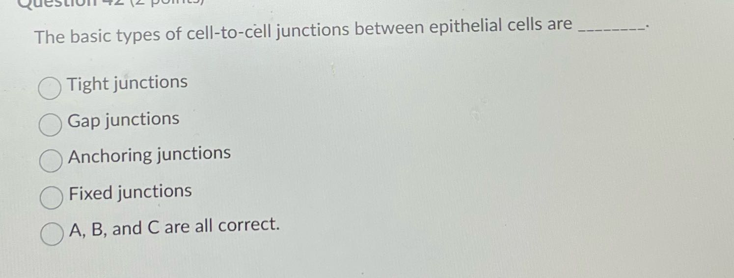 Question The basic types of cell-to-cell