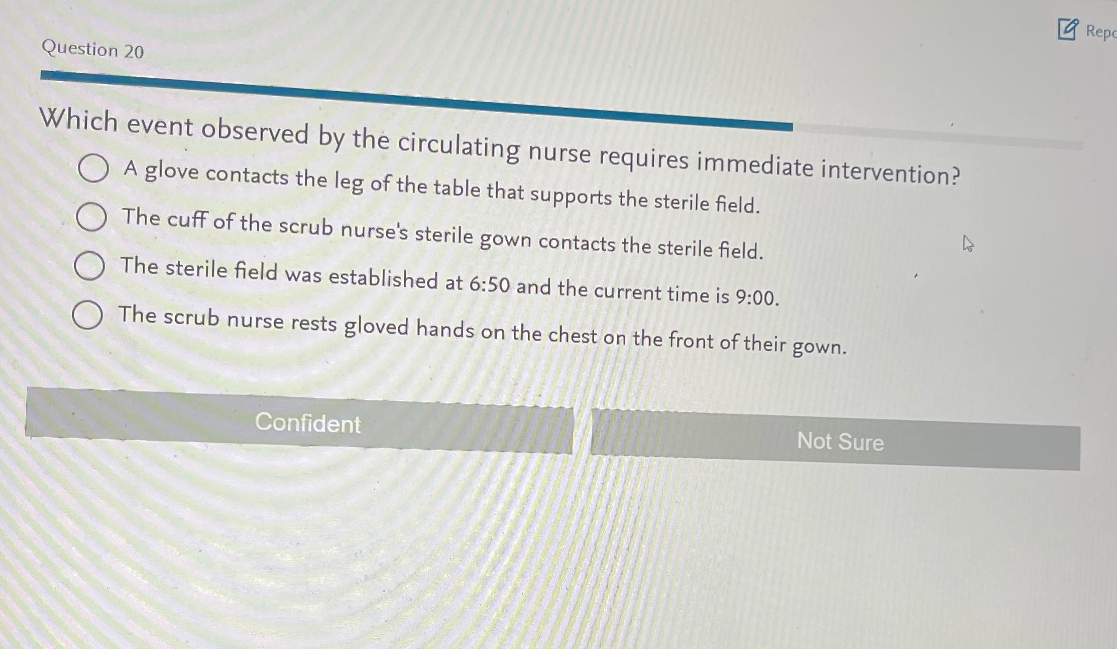 Rep Question 20 Which event observed by the