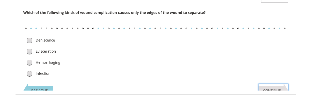 anser Which of the following kinds of wound