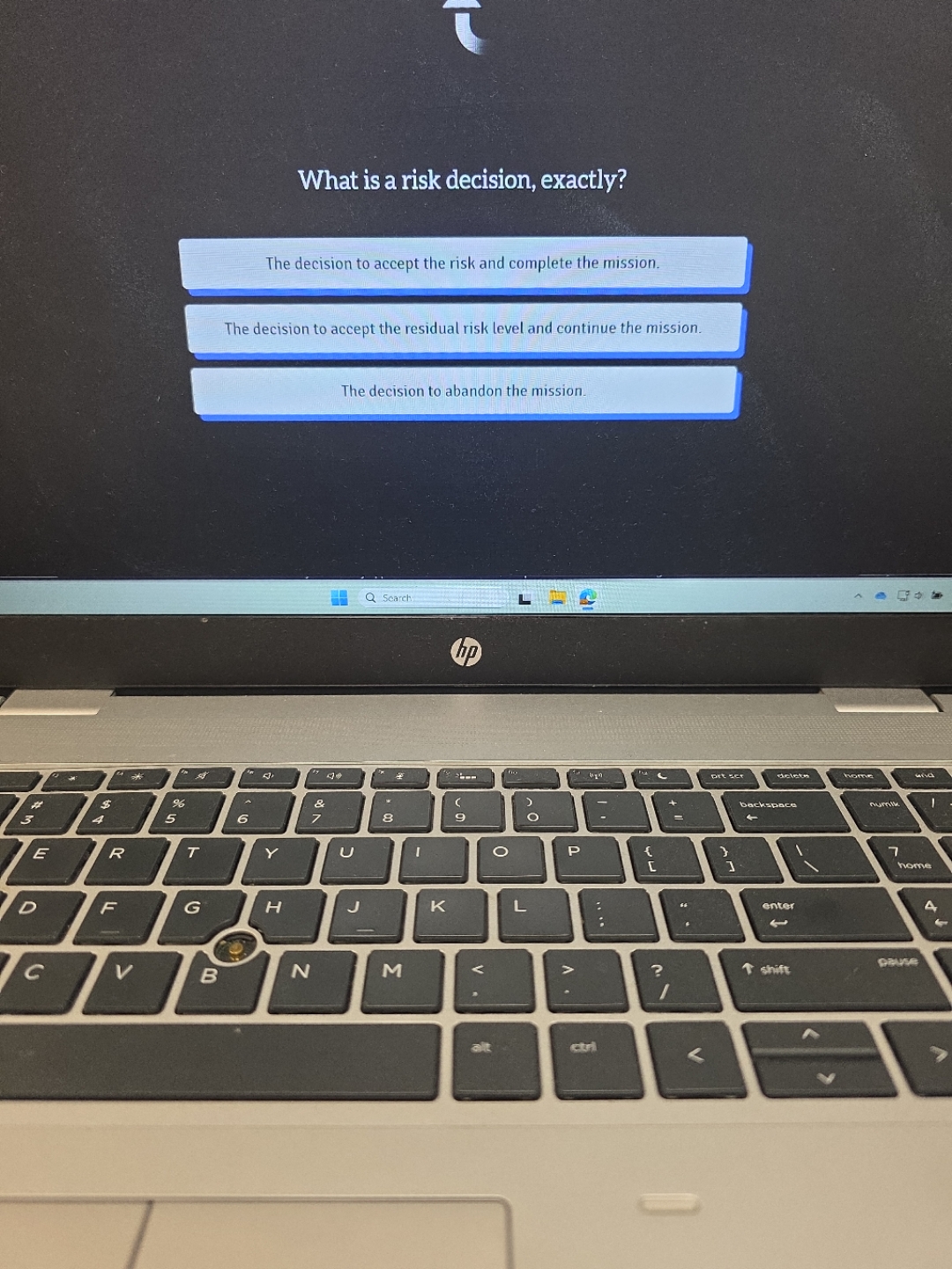 What is a risk decision, exactly? The decision to